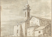 Smaller Italian sketchbook (containing 43 drawings on 44 leaves), Joseph Wright (Wright of Derby) (British, Derby 1734–1797 Derby), Graphite, pen and ink, brush and gray and yellow wash or watercolor