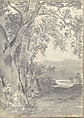 Smaller Italian sketchbook (containing 43 drawings on 44 leaves), Joseph Wright (Wright of Derby) (British, Derby 1734–1797 Derby), Graphite, pen and ink, brush and gray and yellow wash or watercolor