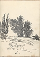 Smaller Italian sketchbook (containing 43 drawings on 44 leaves), Joseph Wright (Wright of Derby) (British, Derby 1734–1797 Derby), Graphite, pen and ink, brush and gray and yellow wash or watercolor