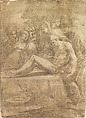 The Lamentation over the Dead Christ, Andrea Schiavone (Andrea Meldola) Italian, Etching