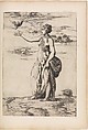 Proserpine Changing Aesculapius into an Owl, Enea Vico  Italian, Engraving