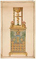 A Medal Cabinet for Napoleon, Jean Guillaume Moitte (French, Paris 1746–1810 Paris), Pen and ink and watercolor