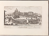 Piazza e Portici della Basilica Vaticana from: Il Nuovo Teatro delle Fabbriche, et Edificii, in Prospettiva di Rome Moderna (...), Giovanni Battista Falda  Italian, Etching