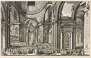 Canonization of Five Cardinals in Saint Peter's Basilica, Rome, Giuseppe Tiburtio Vergelli Italian, Etching