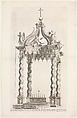 Isolated View of Bernini's Baldacchino. Plate 39 from the Album 'Basilica di S. Pietro in Vaticano', Gian Lorenzo Bernini  Italian, Engraving