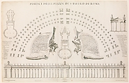 Portici della piazza di S. Pietro di Roma. Plate 44 from the Album 'Basilica di S. Pietro in Vaticano', Giovanni Battista Bonacina Italian, Engraving