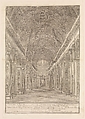 Scaffolding Erected for the Restoration of the Vault in St. Peter's Basilica: Overview of the Nave, Giacomo Sangermano  Italian, Etching