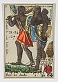 Hab.t de Juida, from the playing cards (for quartets) "Costumes des Peuples Étrangers", Anonymous, French, 18th century  French, Etching and hand coloring (watercolor)