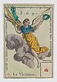 La Victoire, from the playing cards (for quartets) "Costumes des Peuples Étrangers", Anonymous, French, 18th century French, Etching and hand coloring (watercolor)