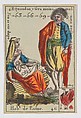 Hab.t de Rome, from the playing cards (for quartets) "Costumes des Peuples Étrangers", Anonymous, French, 18th century French, Etching and hand coloring (watercolor)