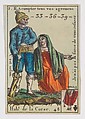 Hab.t de la Corse, from the playing cards (for quartets) "Costumes des Peuples Étrangers", Anonymous, French, 18th century French, Etching and hand coloring (watercolor)