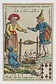 Hab.t de la Laponie, from the playing cards (for quartets) "Costumes des Peuples Étrangers", Anonymous, French, 18th century French, Etching and hand coloring (watercolor)