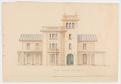 John Munn of Utica, Alexander Jackson Davis (American, New York 1803–1892 West Orange, New Jersey), Ink and watercolor