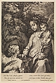 The Holy Family with the Porridge Bowl, Raffaello Guidi  Italian, Engraving