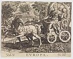 Europa, from "The Four Continents", Julius Goltzius  Netherlandish, Engraving