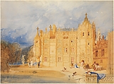 The Abbatial House, Abbey of St. Ouen, Rouen, John Sell Cotman  British, Graphite and watercolor, heightened with gouache (bodycolor) and with scratching out