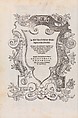 Colophon of Third Book Den eersten (-vijfsten) boeck van architecturen, Sebastiano Serlio (Italian, Bologna 1475–1554 Fontainebleau), Printed books with woodcut illustrations