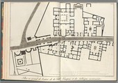 Large plan of the entrance of the town of Pompeii, and its surrounding buildings, from "Antiquités de Pompeïa, tome premier, Antiquités de la Grande Grèce..." (Antiquities of Pompeii, volume one, Antiquities of Great Greece...), volume 1, plate 2, Francesco Piranesi  Italian, Etching