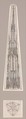 Elevation of a Gothic Pinnacle with a Hexagonal Plan, Wenzel von Olmutz (German, Moravian, active ca. 1481–1500), Engraving