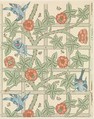 Trellis, William Morris (British, Walthamstow, London 1834–1896 Hammersmith, London), Block-printed in distemper colors
