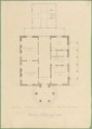 House for Henry Whitney, New Haven, Connecticut (client's plan), Alexander Jackson Davis American, Pen and ink, watercolor, graphite
