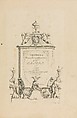 Trophées Nouvellement Inventez par J.B. Toro (Title Page), Jean Bernard Toro  French, Etching