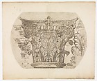 Capital in the Composite Order and Various Architectural Details, Hugues Sambin French, Etching
