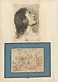 Leaf from Aedes Walpolianae mounted with a print and a drawing (a): Head in Profile of Prodigal Son; (b): The Wagonner (after Peter Paul Rubens) in Jean-Paul Mariette mount, Richard Earlom (British, London 1743–1822 London), (a): Engraving; (b): watercolor, graphite and black ink