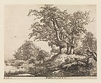 The Three Oaks, Jacob van Ruisdael  Dutch, Etching; second state