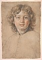 Head of a Young Boy, Anonymous, Italian , 17th century Italian, Black, red, brown and white chalk on buff paper