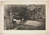 Ophelia (Shakespeare, Hamlet, Act 4, Scene 7), Sir John Everett Millais British, Mezzotint, etching and stipple on chine collé; proof