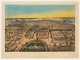 New-York (Union Square, Looking South), C. Bachman  Swiss (?), Hand-colored lithograph; second state