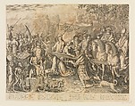 Christ Carrying the Cross (copy), Joannes de Ram  Dutch, Engraving; reduced copy (a)