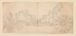 Design for a Carriage, Anonymous, Italian, 17th or 18th century  Italian, Black chalk or leadpoint