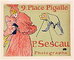 The Photographer Sescau (Le Photographe Sescau), Henri de Toulouse-Lautrec  French, Lithograph printed in four colors; machine wove paper