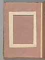 Empty Album that formerly housed a group of 50 Goya drawings, Brown buckram covers with a brown leather spine, forty-two pink paper leaves (from which Goya's drawings were removed in 1935)