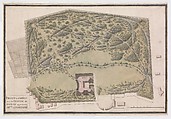 Design for the Gardens of the Château de Savigny-lès-Beaune, Anonymous, French, 18th century  French, Pen and black ink, watercolor