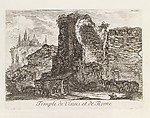 Temple de Venus et de Rome, from Les Plus Beaux Monuments de Rome Ancienne ou Recueil des plus beaux Morceaux de l'Antiquité Romaine qui existent encore, Jean Barbault  French, Etching