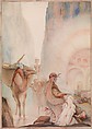 Revealing Such Treasure as Surely Mortal Eyes Had Never Before Gazed Upon, frontispiece from 'The Story of Baba Abdalla' in "The Arabian Nights", Edward Julius Detmold  British, Watercolor