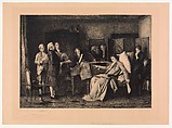 The Last Moments of Mozart, Armand Mathey-Doret  French, Etching; proof