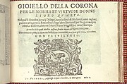 Corona delle Nobili et Virtuose Donne: Libro I-IV, Cesare Vecellio (Italian, Pieve di Cadore 1521–1601 Venice), Woodcut