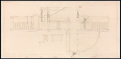 Francis W. Little House: Piano Screen, Frank Lloyd Wright (American, Richland Center, Wisconsin 1867–1959 Phoenix, Arizona) and Studio, Graphite, orange, green, yellow, brown and blue colored pencil
