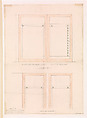 Francis W. Little House: Detail of Glass, Living Room Bay, Schemes 1 and 2, Frank Lloyd Wright (American, Richland Center, Wisconsin 1867–1959 Phoenix, Arizona) and Studio, Graphite and orange and green colored pencil