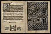 Libbretto nouellamete composto per maestro Domenico da Sera...lauorare di ogni sorte di punti, Domenico da Sera (French, active Italy, 16th century)  , Lyon, Woodcut