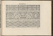 La Vera Perfettione del Disegno di varie sorti di recami, Giovanni Ostaus (Italian, active Venice ca. 1554–91)  , Venice, Woodcut