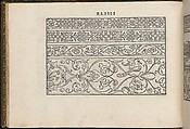 La Vera Perfettione del Disegno di varie sorti di recami, Giovanni Ostaus (Italian, active Venice ca. 1554–91)  , Venice, Woodcut
