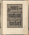 Ein ney Furmbüchlein, Johann Schönsperger the Younger (German, active 1510–30), Woodcut