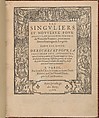 Les Singuliers et Nouveaux Portraicts..., Federico de Vinciolo (Italian, active Paris, ca. 1587–99), Woodcut