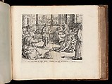 The King Summoning the Servant, from The Parable of the Unmerciful Servant, bound in "Thesaurus Sacrarum historiarum Veteris et Novi Testamenti", Anonymous, Netherlandish, 16th century  Netherlandish, Engraving