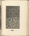 Esemplario di lavori, page 15 (recto), Nicolò Zoppino (Italian, Ferrara 1478/80–1544 Venice)  , Venice, Woodcut (pages inlaid, modern vellum binding)